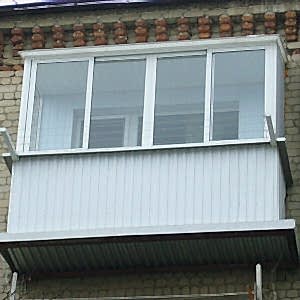 Алюминиевые балконные рамы на холодный балкон с наружной отделкой
