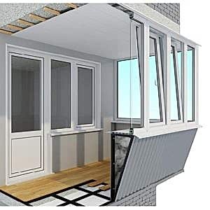 Теплое остекление балкона Veka Euroline